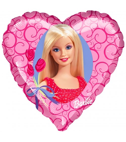 Ballon hélium Barbie coeur