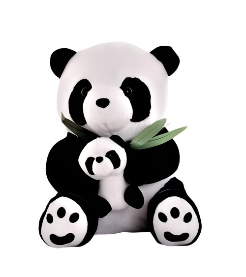 Peluche Panda 30 cm avec son bébé