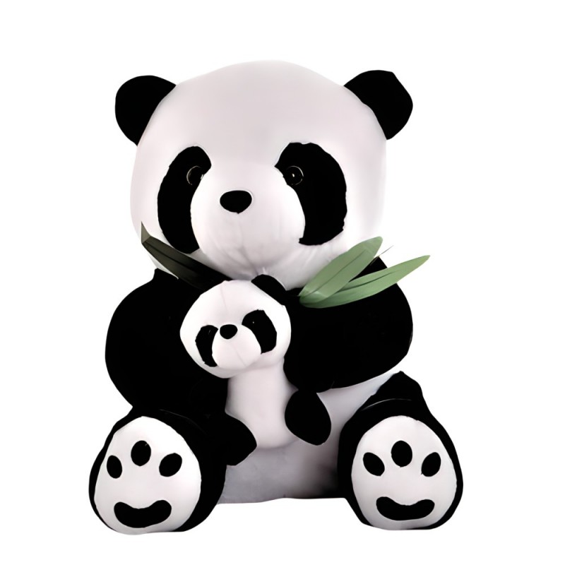 Peluche Panda 30 cm avec son bébé